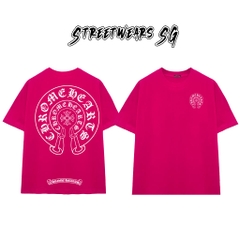 Áo Thun Chrome Heart Double Horseshoe Classic Cross Cotton Cao Cấp Form Rộng Unisex - Streetwears SG - CH28
