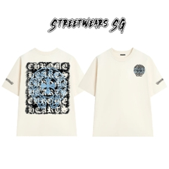 Áo Thun Chrome Spray Cluster Cross Cotton Cao Cấp Form Rộng Unisex - Streetwears SG - CH78