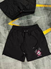 Quần Shorts Dù Chrome Hearts Checquered Mouth Form Rộng – Streetwears SG