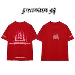 Áo Thun Chrome Gothic Yak Sant Pink Cotton Cao Cấp Form Rộng Unisex - Streetwears SG - CH82