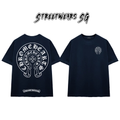 Áo Thun Chrome Heart Double Horseshoe Classic Cross Cotton Cao Cấp Form Rộng Unisex - Streetwears SG - CH28