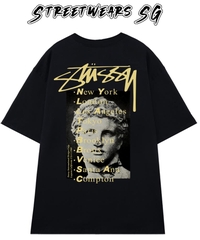 Áo thun Basic Stüssy Black Statue Pig Dyed Tee - Streetwears SG - STU-16