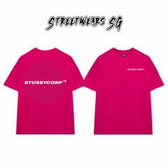 Áo Thun Stussy Corp Spiral Text Cotton Cao Cấp Form Rộng Unisex Streetwears SG – STU015
