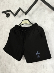 Quần Shorts Dù Chrome Hearts Blue Diamond Cross Form Rộng – Streetwears SG