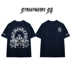 Áo Thun Chrome Metallic Cross Cluster Cotton Cao Cấp Form Rộng Unisex - Streetwears SG - CH74