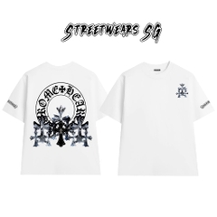 Áo Thun Chrome Metallic Cross Cluster Cotton Cao Cấp Form Rộng Unisex - Streetwears SG - CH74