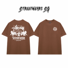 Áo Thun Stussy Tough Gear Lions Cotton Cao Cấp Form Rộng Unisex Streetwears SG – STU027