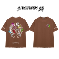 Áo Thun Chrome Heart Pop Art Cross Gothic Cotton Cao Cấp Form Rộng Unisex - Streetwears SG - CH47