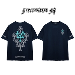 Áo Thun Chrome Snowflake Cross Scripts Cotton Cao Cấp Form Rộng Unisex - Streetwears SG - CH70