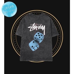 [Premium] Áo thun Unisex Stüssy Xúc Xắc Màu Sắc Xanh Dương