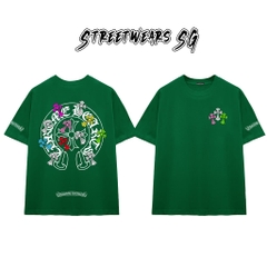 Áo Thun Chrome Heart Pop Art Cross Gothic Cotton Cao Cấp Form Rộng Unisex - Streetwears SG - CH47