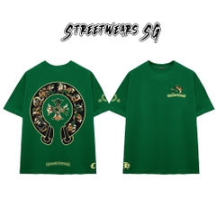 Áo Thun Chrome Heart Colorful Camo Emblem Cotton Cao Cấp Form Rộng Unisex - Streetwears SG - CH21