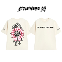 Áo Thun Chrome Arch Red Triple Cross Graphics Cotton Cao Cấp Form Rộng Unisex - Streetwears SG - CH58