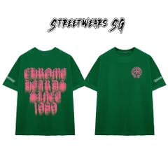 Áo Thun Chrome Heart Pink Gradient Retro 1989 Cotton Cao Cấp Form Rộng Unisex - Streetwears SG - CH39