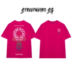 Áo Thun Chrome Heart Rainbow Flame Gothic Cross Cotton Cao Cấp Form Rộng Unisex - Streetwears SG - CH33