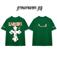 Áo Thun Chrome Labubu Cartoon Cross Graphics Cotton Cao Cấp Form Rộng Unisex - Streetwears SG - CH56
