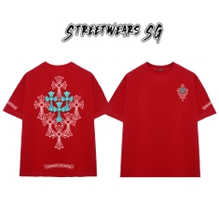 Áo Thun Chrome Snowflake Cross Scripts Cotton Cao Cấp Form Rộng Unisex - Streetwears SG - CH70