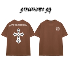 Áo Thun Chrome Moderaiiaurc Cross Cotton Cao Cấp Form Rộng Unisex - Streetwears SG - CH68