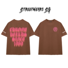 Áo Thun Chrome Heart Pink Gradient Retro 1989 Cotton Cao Cấp Form Rộng Unisex - Streetwears SG - CH39