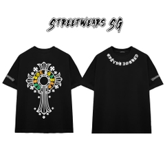 Áo Thun Chrome Heart Rastafari Graphics Cotton Cao Cấp Form Rộng Unisex - Streetwears SG - CH50