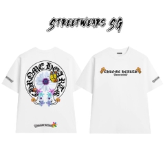 Áo Thun Chrome Butterfly Garden Cross Scripts Cotton Cao Cấp Form Rộng Unisex - Streetwears SG - CH71