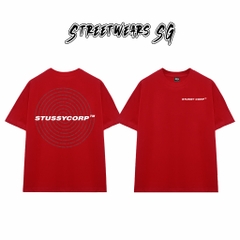 Áo Thun Stussy Corp Spiral Text Cotton Cao Cấp Form Rộng Unisex Streetwears SG – STU015