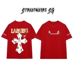 Áo Thun Chrome Labubu Cartoon Cross Graphics Cotton Cao Cấp Form Rộng Unisex - Streetwears SG - CH56