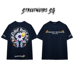 Áo Thun Chrome Butterfly Garden Cross Scripts Cotton Cao Cấp Form Rộng Unisex - Streetwears SG - CH71