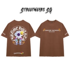 Áo Thun Chrome Butterfly Garden Cross Scripts Cotton Cao Cấp Form Rộng Unisex - Streetwears SG - CH71