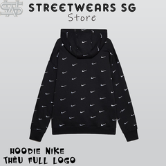 Hoodie Nike Thêu Full Logo - Cotton 100% - Áo Sử Dụng Bo Xịn - Mũ 2 Lớp - SWSG Store
