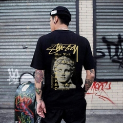 Áo thun Basic Stüssy Black Statue Pig Dyed Tee - Streetwears SG - STU-16