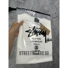 [Ảnh Thật] Áo thun Stussy nhện màu trắng cotton form rộng - Streetwears SG