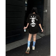 [Ảnh Thật] Áo Thun Stussy Crown Band cotton dày nam nữ - Streetwears SG