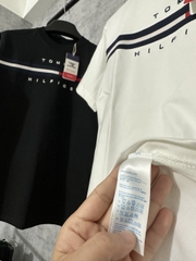 Áo Thun Tommy Hilfiger Logo Thêu Chữ Kí  + Phối bo dệt hot trend cotton cao cấp dày nam nữ - Streetwears SG