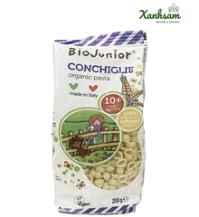 Mì NUI ĂN DẶM hữu cơ cho bé hình VỎ SÒ (Từ 10 tháng tuổi) - EU Organic - Bio Junior - Italy - 200gr