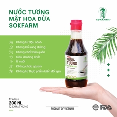 Nước tương Mật Hoa Dừa 200ml - Sokfarm - Trà Vinh
