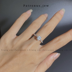 Nhẫn Queen Kim Cương Moissanite 6mm Kiểm Định GRA NQMOI23A Patronus