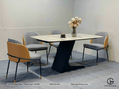 Bộ Bàn Ăn Chân L (Z)  + Ghế Decor