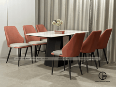 Bộ Bàn Ăn Bắc Âu + Ghế Sheraton (Sọc)
