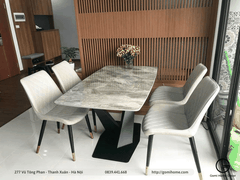 Bộ Bàn Ăn Chân X + Ghế Loft