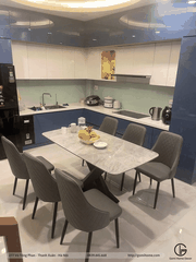 Bộ Bàn Ăn Chân X + Ghế Sheraton Trám