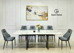 Bộ Bàn Ăn Thông Minh Chân Tấm Cao Cấp + 6 Ghế Spot