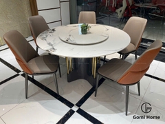 Bộ Bàn Ăn Tròn Xoay ( Đá Ceramic Cao Cấp  )