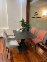 Bộ Bàn Ăn Chân X + 4 Ghế Roal