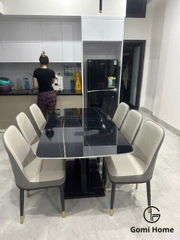 Bộ Bàn Ăn Chân Đan + 6 Ghế Monet