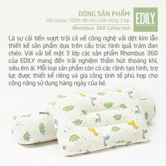 Gối ôm nhà trẻ cotton chần bông 3 lớp êm ái mềm mại - 70cm - EDILY