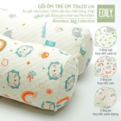 Gối ôm nhà trẻ cotton chần bông 3 lớp êm ái mềm mại - 70cm - EDILY