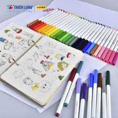 Bút lông màu Fiber Pen Colokit Thiên Long viết nét thanh nét đậm