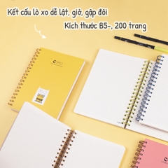 Sổ lò xo kép Caro B5- - 200 trang giấy dày 120gsm