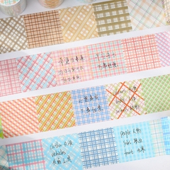 Cuộn Washi tape băng dính rộng 5cm hình caro